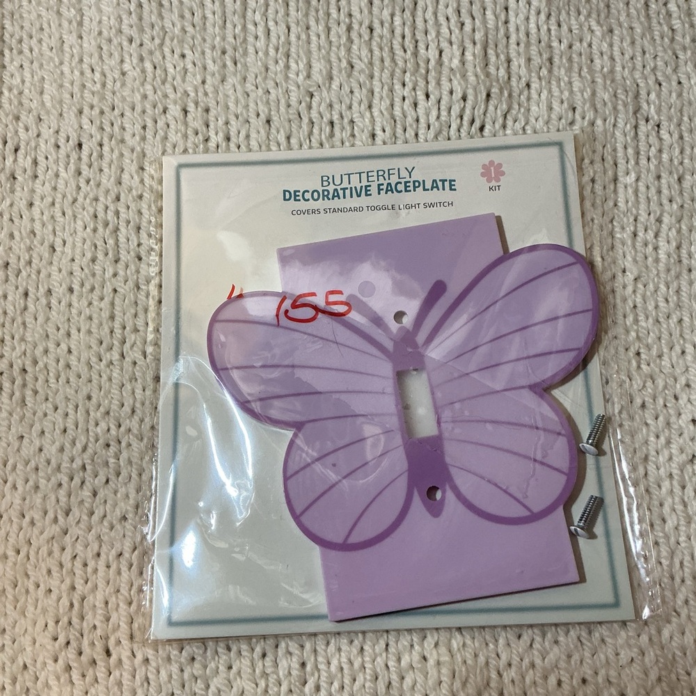 Purple Butterfly Decorative Faceplate for light switch
